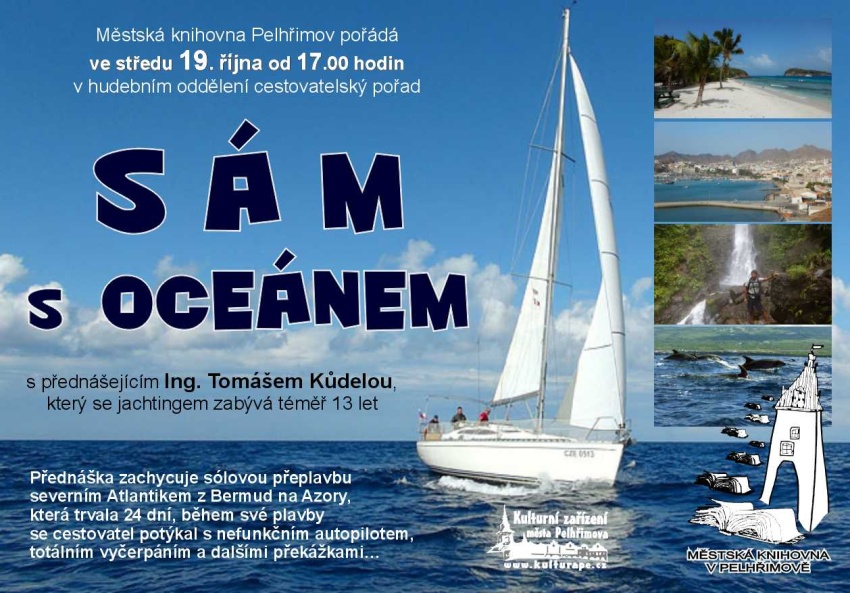 jachtar prednaska sam s oceanem plakat KUDELA